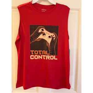 BCG Boys Red Total Control Gamer Muscle Tank Top Sleeveless Shirt Size L 14-16